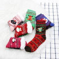 Fleece gruesos calcetines de navidad de lana